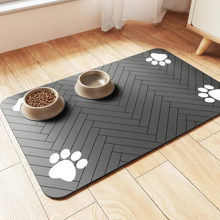 Absorbent Pet Feeding Mat for Food & Water