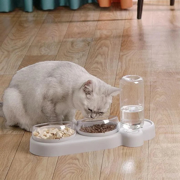 Anti-Tip Cat Bowl with Fountain